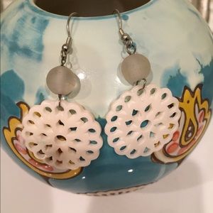 Cream/white earrings